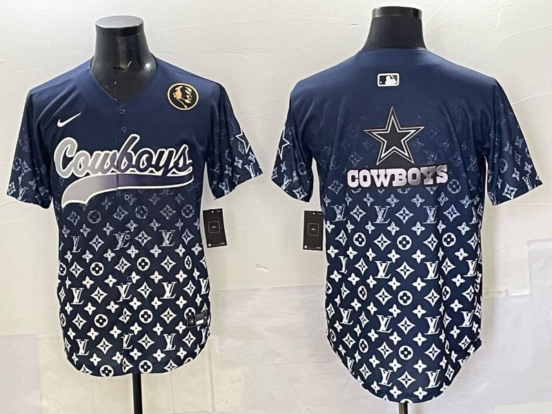 Men 2025 Dallas Cowboys Blank Drak Blue Nike Limited NFL Jersey 017
